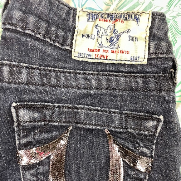 True Religion Sequin Skinny Jeans - Picture 12 of 16